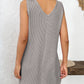 Texture Pocketed V-Neck Tank Dress