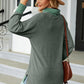 Slit Mock Neck Long Sleeve T-Shirt