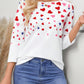 Heart Round Neck Long Sleeve T-Shirt