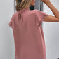 Polka Dot Smocked Flutter Sleeve Blouse
