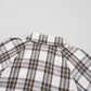 Full Size Plaid Collared Neck Balloon Sleeve Mini Shirt Dress