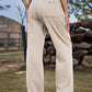 High Waist Cargo Straight Jeans