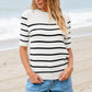 Round Neck Half Sleeve Knit Top