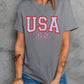 USA Round Neck Short Sleeve T-Shirt