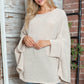 Round Neck Batwing Sleeve Sweater