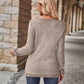 Half-Zip V-Neck Long Sleeve Top