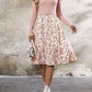 Ruffled Floral Long Sleeve Knee Length Dress