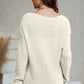 V-Neck Drop Shoulder Sweater