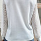 Decorative Button V-Neck Long Sleeve T-Shirt