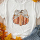 Full Size Pumpkin Round Neck Short Sleeve T-Shirt