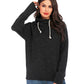 Drawstring Mock Neck Long Sleeve Sweater