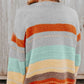 Color Block Round Neck Dropped Shoulder Sweater