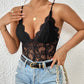 Lace V-Neck Spaghetti Strap Bodysuit