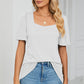 Square Neck Short Sleeve T-Shirt