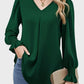 V-Neck Flounce Sleeve Top