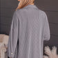 Striped Collared Neck Long Sleeve Shirt