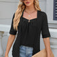 Eyelet Half Sleeve T-Shirt