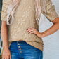 Puff Sleeve Round Neck Blouse
