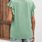 Notched Cap Sleeve T-Shirt