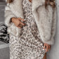 Leopard V-Neck Long Sleeve Dress