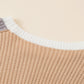 Color Block Round Neck Drop Shoulder Sweater