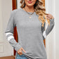 Striped Heathered Round Neck T-Shirt