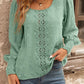 Swiss Dot Lace Detail Blouse