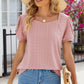 Eyelet Puff Sleeve T-Shirt