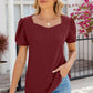 Eyelet Puff Sleeve T-Shirt