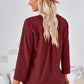 Notched Roll-Tab Sleeve T-Shirt
