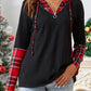 Plaid Quarter Zip Hooded T-Shirt