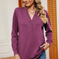 Notched Long Sleeve T-Shirt