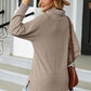 Slit Mock Neck Long Sleeve T-Shirt