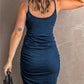 Ruched Scoop Neck Mini Cami Dress