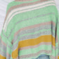 Contrast Striped Boat Neck Dropped Shoulder Sweater