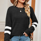 Striped Heathered Round Neck T-Shirt