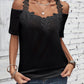 Full Size Lace Detail Short Sleeve T-Shirt