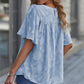 Round Neck Puff Sleeve Blouse