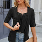 Eyelet Half Sleeve T-Shirt