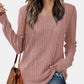 V-Neck Long Sleeve T-Shirt