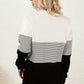 Striped Color Block Long Sleeve Knit Top