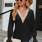 V-Neck Flounce Sleeve T-Shirt