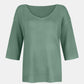 V-Neck Three-Quarter Sleeve Knit Top