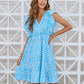 Ruffled Ditsy Floral Surplice Mini Dress