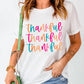 Full Size THANKFUL Round Neck Short Sleeve T-Shirt