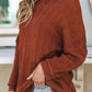 Diamond Round Neck Dropped Shoulder Sweater