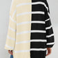 Striped Round Neck Long Sleeve Sweater