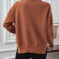 Cable-Knit Mock Neck Long Sleeve Sweater