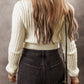 Cable-Knit Round Neck Long Sleeve Sweater