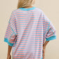 Boots Striped Round Neck Half Sleeve T-Shirt